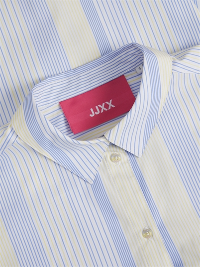 JJXX Jxjamie Relaxed Poplin Skjorte Limeade Multi-Shop Online Hos Blossom