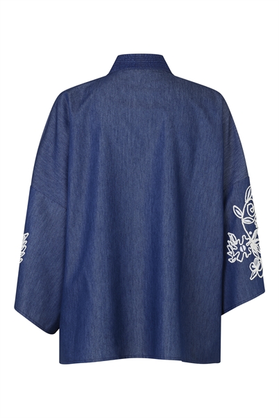 Lollys Laundry BellaryLL Kimono Blue Melange Shop Online Hos Blossom