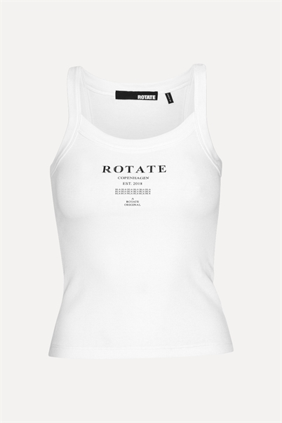 Rotate Sunday Ribbed Tank Top Bright White Shop Online Hos Blossom