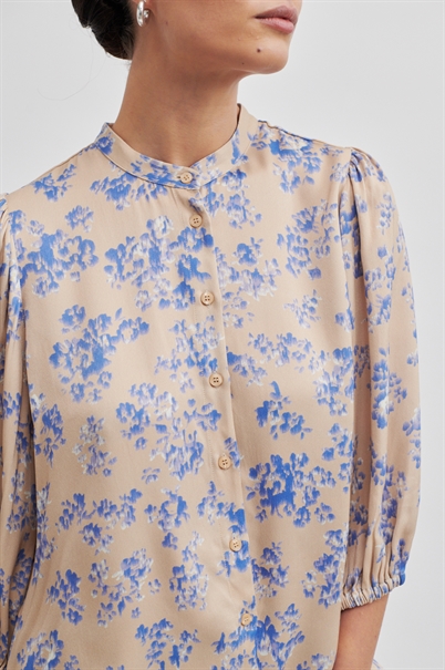 Second Female Riss Skjorte Ultramarine - Shop Online Hos Blossom