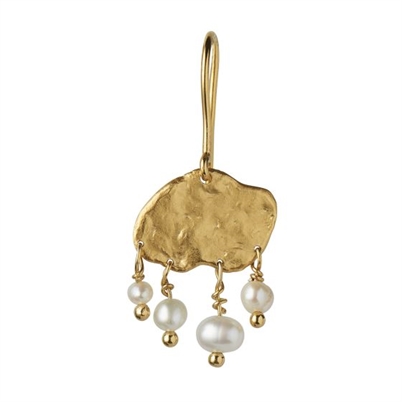 Stine A Big Gold Splash Ørering Elegant Pearl Gold Shop Online Hos Blossom