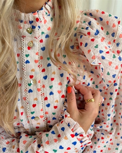 Stories From The Atelier Paradise Skjorte Off White Multi Color Shop Online Hos Blossom